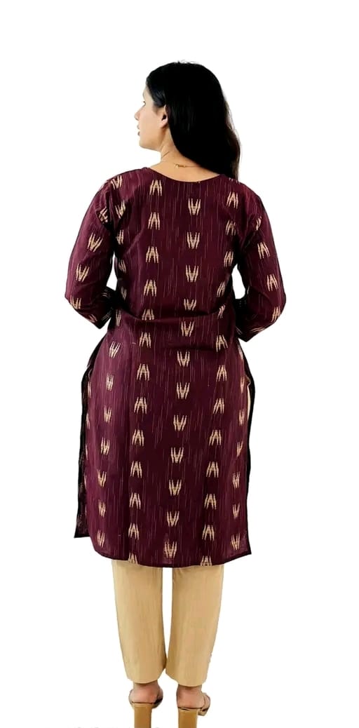 Women's Cotton Kurta Pant Set with Dupatta