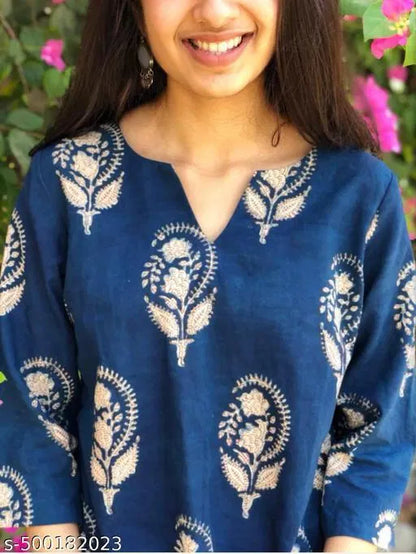 Trendy Fashionable block print Kurtis